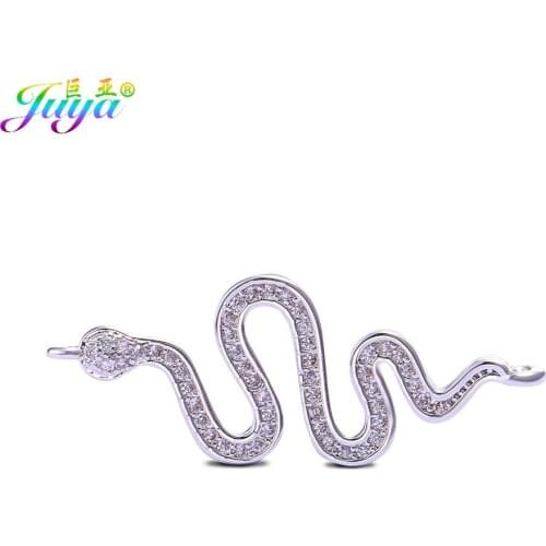 Juya DIY Jewelry Making Material Supplies Talisman Fatima Dragon Snake Charm Connector Accessories For Bracelet Earring Making