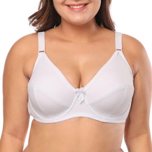 Plus Size Women Bras 3/4 Cup Comfort Underwear Lager Bosom Unpadded Sexy Lingerie Underwire Bralette Bra Top C D DD DDD E F