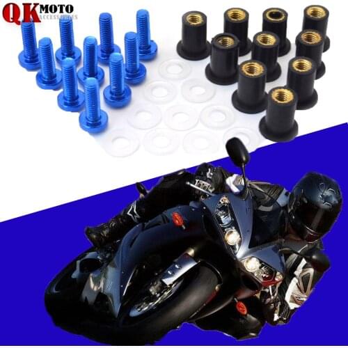For honda cbr 1000 rr 2006 2007 Yamaha MT09 r1 r25 R6 R3 MT0710PCS Motorcycle Windshield Windscreen Bolt Screw Nut Fastener Kit