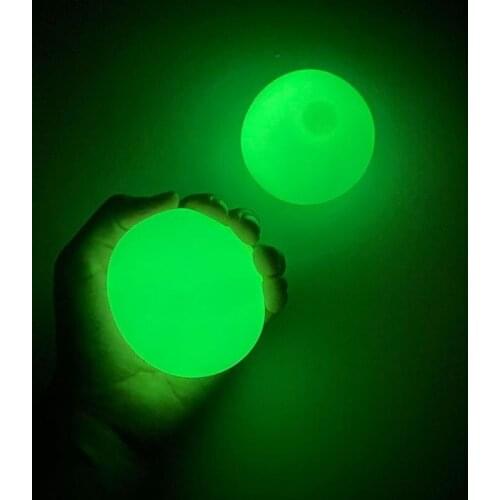 Dropshipping Kids Toys Stick Wall Ball 45MM/65MM Decompression Sticky Squash Ball Luminous Suction Decompression Wholesale Toy