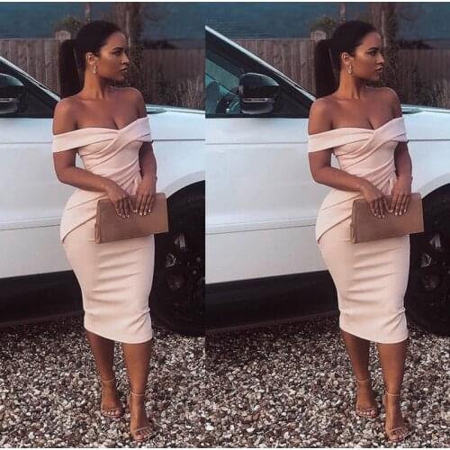 Elegant Off The Shoulder Sheath Sweetheart Satin Women Evening Dress Wedding Guest Dress Bridesmaid Dresses