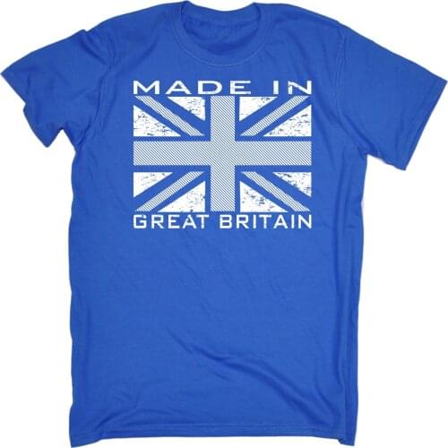 MADE IN GREAT BRITAIN FLAG T-shirt British Uk Eng Present Slogan Funny Gift 123t New MenS Fashion Short-Sleeve T Shirt Mens