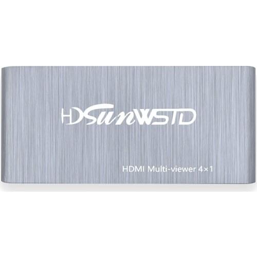 HDMI 4x1 Quad Multi-viewer Switcher 4 in 1 out 1080P HDMI Quad Screen Real Time Multiviewer Support Seamless switching