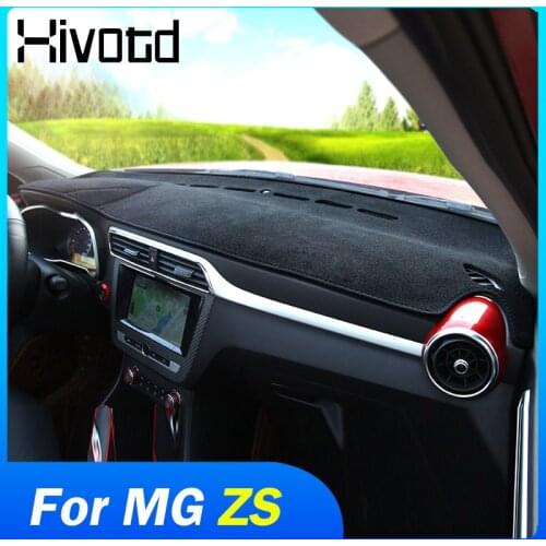Car Dashboard Cover Mat Instrument Panel Carpets Interior Decoration Parts Anti-UV Pad For MG ZS 2020 2019 Accessories