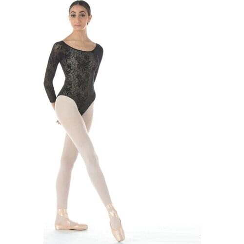 Sansha Girls Professional Ballet Dance Long Sleeve Leotard Asymmertric Design Women Gymnastics Leotard 50AE002