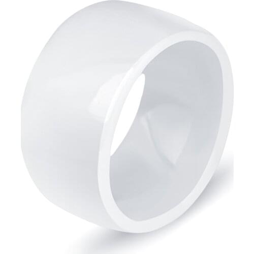 Name Engrave Ok Fashion Jewelry 10mm Polished White Ceramic Ring For Men Women Engagement Wedding Rings Party Accessories