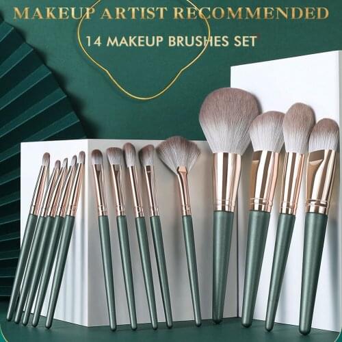 14pcs Comfortable Makeup Brush Set Base Blush Eyebrow Eyeshadow Foundation Powder Face Brushes Beauty Cosmetics Tools