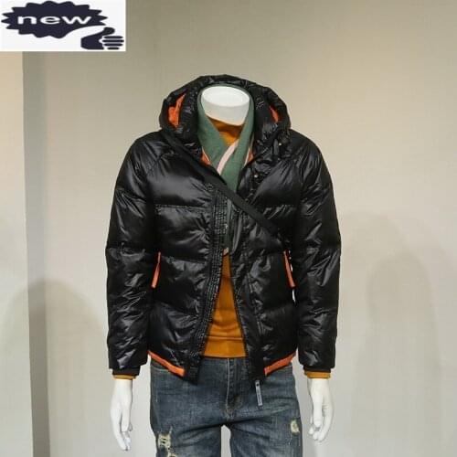 New Men Winter Thickening Warm Hooded Coat Korean Streetwear Fashion Casual Outerwear High Quality Luxury Down Jackets