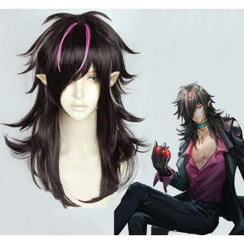 Game Arknights Cosplay Wigs Midnight Cosplay Wig Synthetic Wig Hair Halloween Party Anime Cosplay Wig + Wig Cap