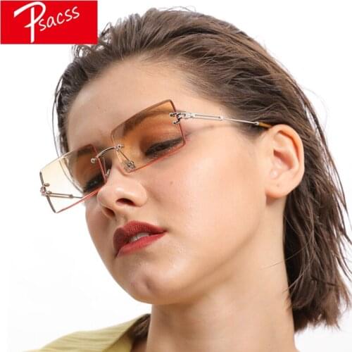 PSACSS 2020 Rectangle Sunglasses Women/Men Metal Frame Brand Designer Vintage Sunglass For Female Oculos De Sol Feminino UV400