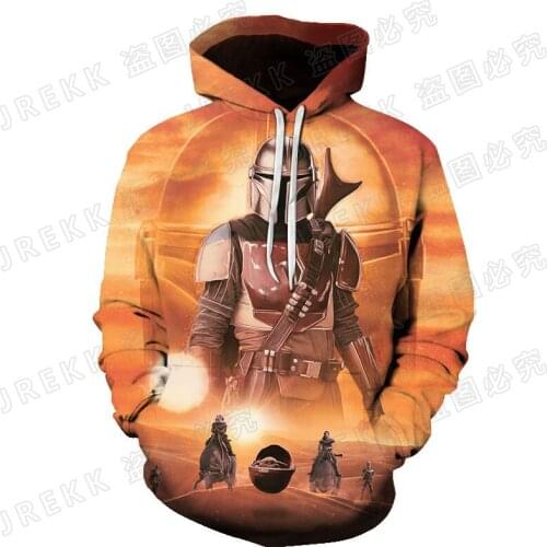 The Mandalorian 3D Print Sweatshirts Men Women Children Boba Fett Hoodies Pullover Long Sleeve Boy Girl Kids Streetwear Tops