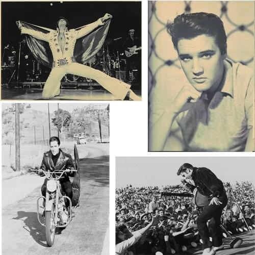 Vintage Poster Elvis Presley Retro decorative painting poster bar music retro poster