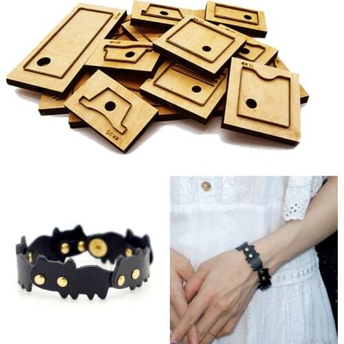 Japan Steel Blade Rule Die Cut Steel Punch Small Cat Wristband Cutting Mold Wood Dies for Leather Cutter for Leather Crafts