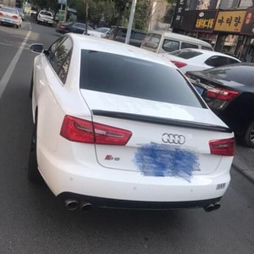 MONTFORD For Audi A6 C7 Sedan 4Doors 2013 2014 2015 2016 2017 Carbon Fiber Modified Rear Spoiler Tail Trunk Lip Wing Decoration