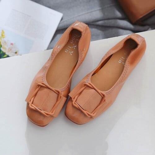 New Summer All-match Pregnant Mothers Women Flats Hot Sell Leather Loafers Square Toe Ladies Mules Shoes Zapatos De Mujer