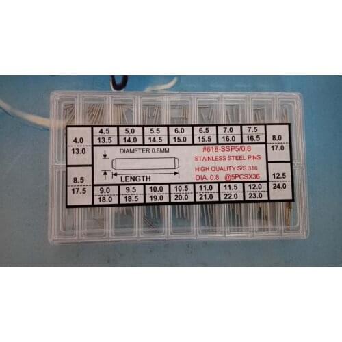 0.8/0.9/1.0/1.1/1.2mm Thick Stainless Steel Watch Band Parts Pin Refill For Tube And Pin Assortment