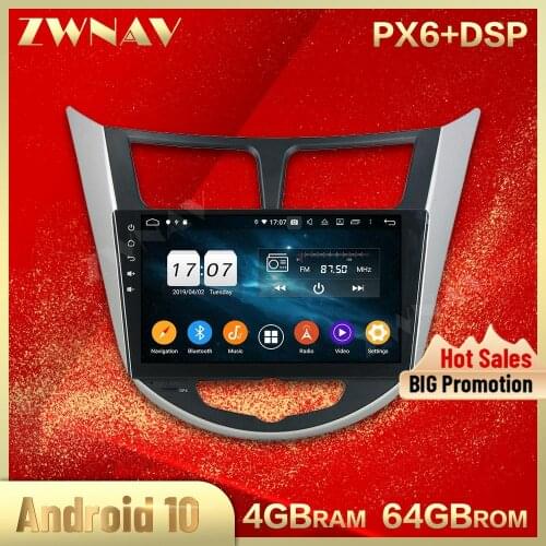 2 din Android 10.0 screen Car Multimedia player For Hyundai Accent Verna Full Touch radio stereo GPS navi head unit auto stereo