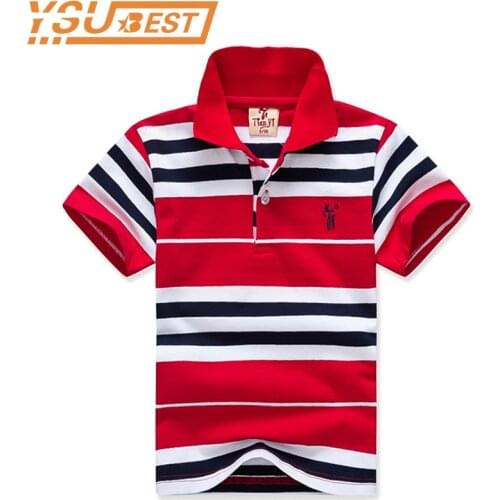 2021 Summer Boys Cotton T shirts 2-11Yrs Baby Boys T shirts Boy Kid Stripe Top Tees Shorts Sleeve Children Clothing Boys Clothes