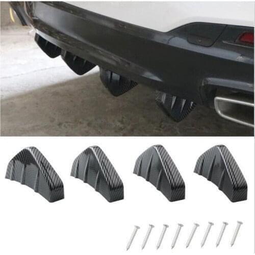 4pcs/set Universal Car Styling Bumper Spoiler Accessories For Renault Megane 2 3 Duster/Logan/Captur/2016 Laguna 2 Clio Fluence