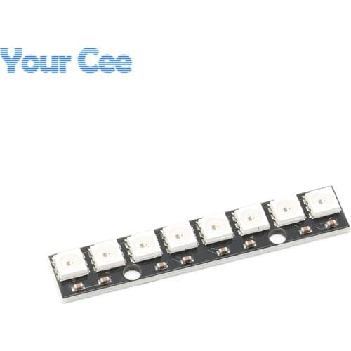8 Channel WS2812 5050 RGB LED lights Built-in Full Color-Driven Development Board 8P Diy Kit