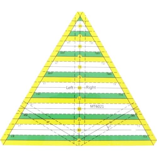 Acrylic Pyramid Quilting Template Patchwork Tailor Sewing Ruler 22.5x19.5cm