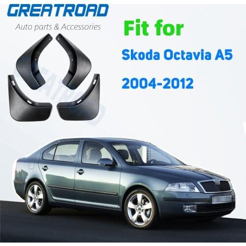 Car Mud Flaps For Skoda Octavia A5 2004-2012 4Dr Mudflaps Splash Guards Mud Flap Mudguards Fender 2011 2010 2009 2008 2007 2006