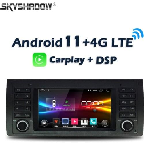 IPS Carplay SIM 7" DSP Android 10.0 4GB+128GB 8Core Car DVD Player GPS map WIFI Bluetooth RDS Radio For BMW M5 E39 Range Rover