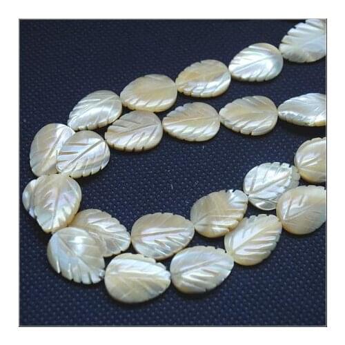 1 string nature sea shell beads carving leaves mother of pearl beads accessories diy fashion beads 6x9mm 8x12mm 15x20mm