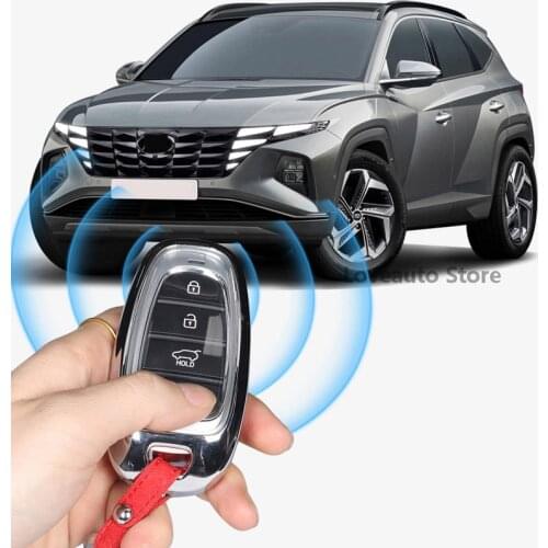 For Hyundai Tucson NX4 2021 2022 Car Key Case Protection Key Cover Shell Keychain Ring Alcantara + Metal Cover Accessories