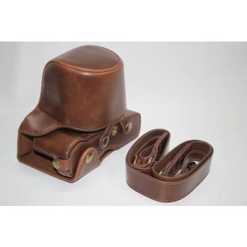 Black/Brown/Coffe Digital Camera Leather Case Cover for Olympus PEN-F Penf Camera Charging Case