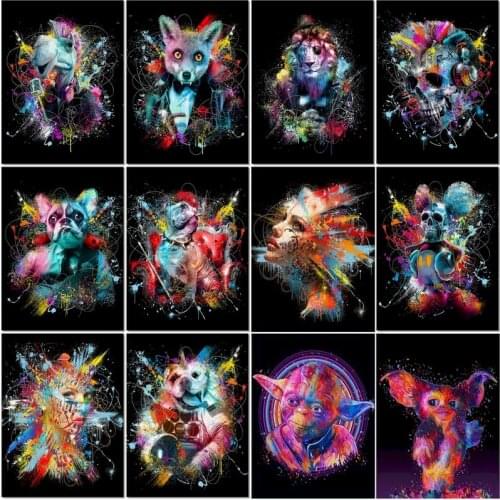 GATYZTORY Oil Picture By Numbers Acrylic Paint Colorful DIY Kits For Adults Children Drawing Coloring Painting By Number Decora