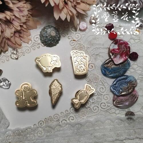 Cute Little Sheep Wax Seal Fashion Cake Embossing Tool Chapter Head Birthday Card Wax Seal Children DIY Gift Seal