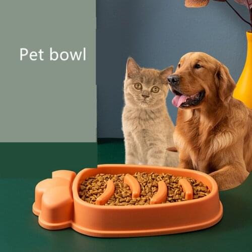 Cute Pet Dog Bowl Healthy Soft Plastic Slow Food Feeder Anti Choke Travel Bowl for Cat Dog Food Feeding Pet Supplies