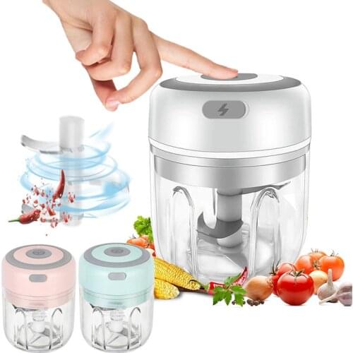 Mini Garlic Chopper USB Electric Garlic Masher Press Mincer Sturdy Vegetable Chili Meat Grinder Food Chopper Kitchen Gadget Tool