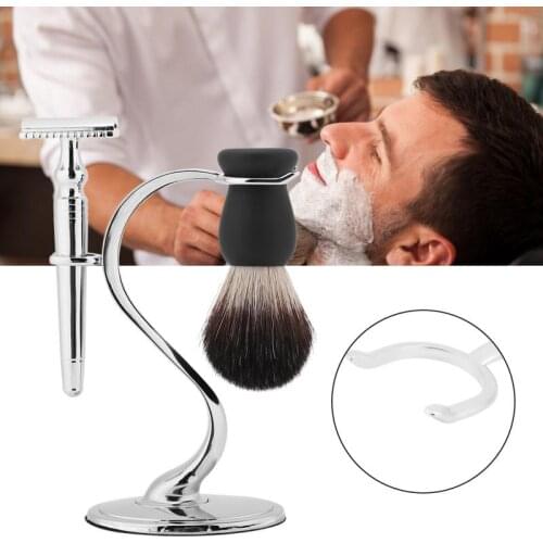 1pc Men Shaving Stand Shaving Brush Stand Shaving and Brush for Salon Home Travel Use