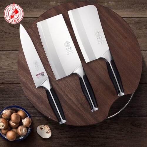 DENGJIA Manual Forging Kitchen Multi-purpose Sharp and Durable Meat Cleaver Chef Knives Slicing Knife Suit