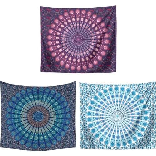 200x150cm Mandala Tapestry Wall Hanging Boho Beach Camping Carpet Blanket Single-sided Printing Mandala Tapestry