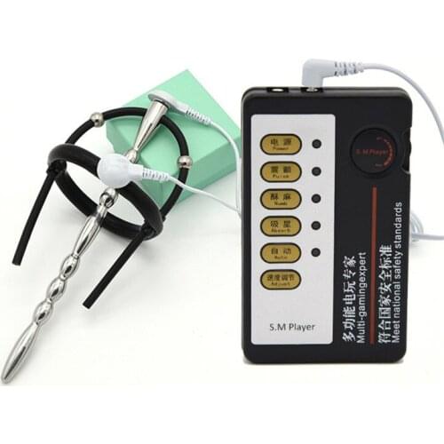 Peins Stimulating Adult Products Silicone Glans Ring Electro Penis Plug Stimulation Sex Toys For Men Exotic Accessories