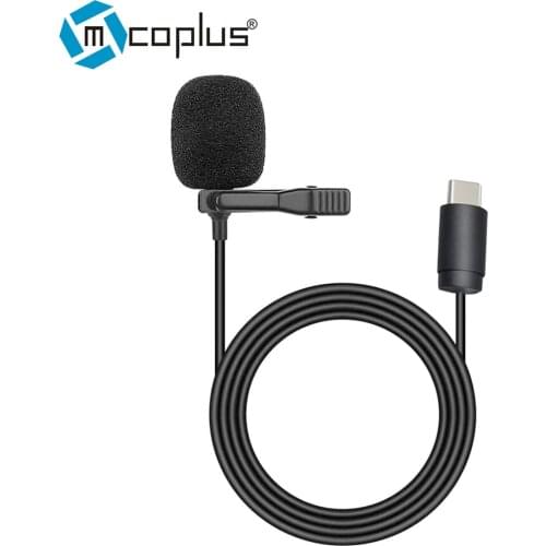 Mcoplus Type-C Lapel Lavalier Microphone Microfone Wired Mikrofo Mic for Phone USB Type-C Interface Android Smartphone for YouTu