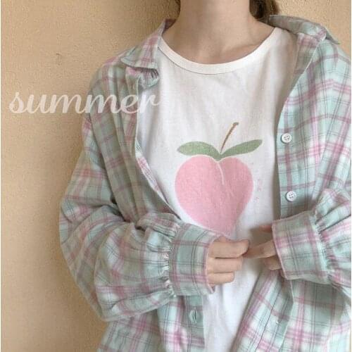 Ladies princess girl Woman lolita Grinding for Old Loose leisure cotton wild joke LONG SLEEVE SHIRT tbmf5