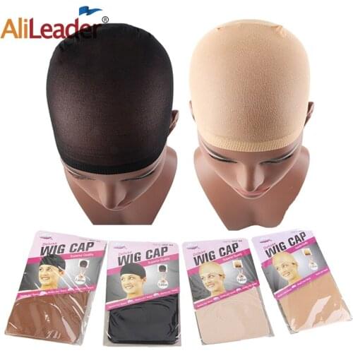 New Quality Hair Net 2pcs/pack Mesh Wig Nets For Making Wigs Black Beige Brown Breathable Hair Nets Lace Wig Cap Alileader Cap