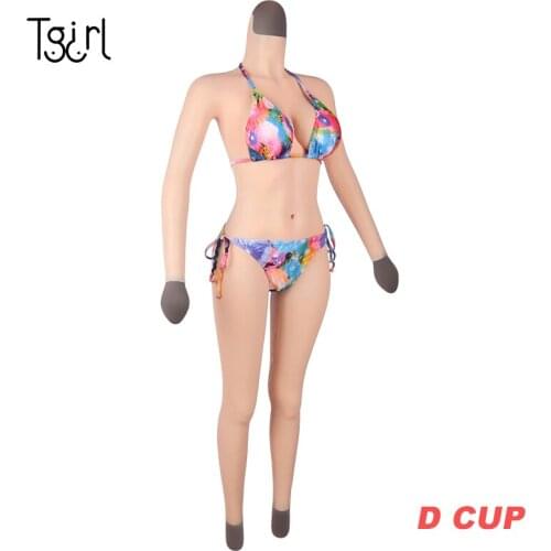 Tgirl Silicone Body Full Bodysuit With Arm Suit Transgender Crossdressers Dragqueen Fake Boobs