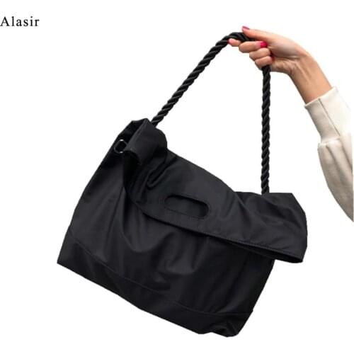 Alasir Shoulder Bag Men Women Casual Nylon Sport Large Capacity Travel Crossbody Bag Minimalist Unisex Handbags Casual Tote