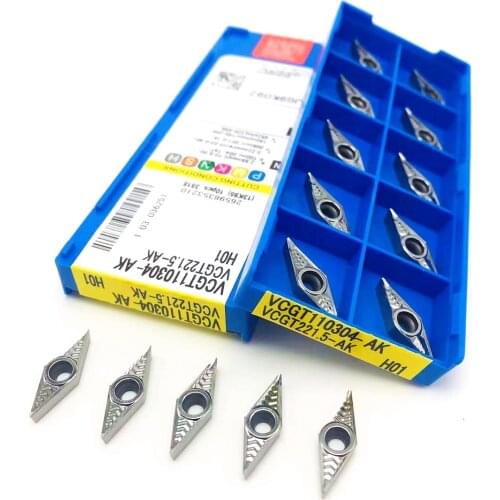 VCGT110304 VCGT110302 VCGT110308 AK H01 CNC machine tool turning parts blade VCGT 110304 can cut copper and aluminum wood tools