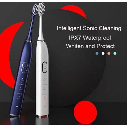 Adult Maglev Sonic Electric Toothbrush USB Recharge IPX7 Waterproof Acoustic Teeth Brush Dental Cleaning With 10 Heads
