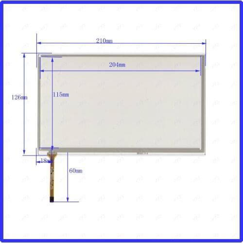 ZhiYuSun XWT1411 210*126mm 9inch 4-wire resistive touch panel for Car DVD, GPS Navigator screen glass 210*126