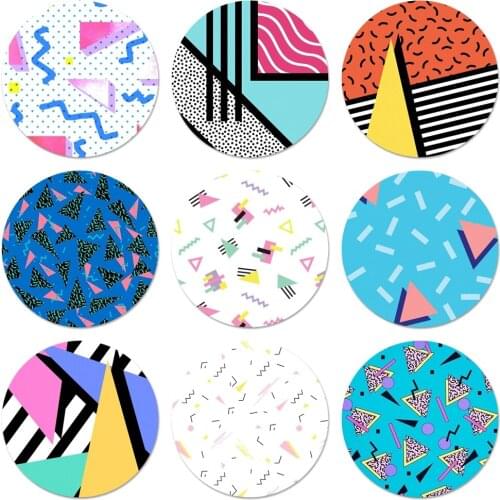 Geometric Shape Icons Pins Badge Decoration Brooches Metal Badges For Clothes Backpack Decoration