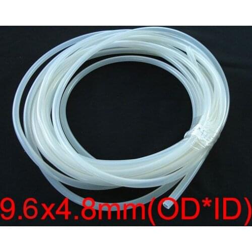1M 9.6x4.8mm 9.6*4.8 Clear Transparent Medical Food Grade Flexible Pipe Water Drink Hose Peristaltic Pump Silicone Rubber Tube