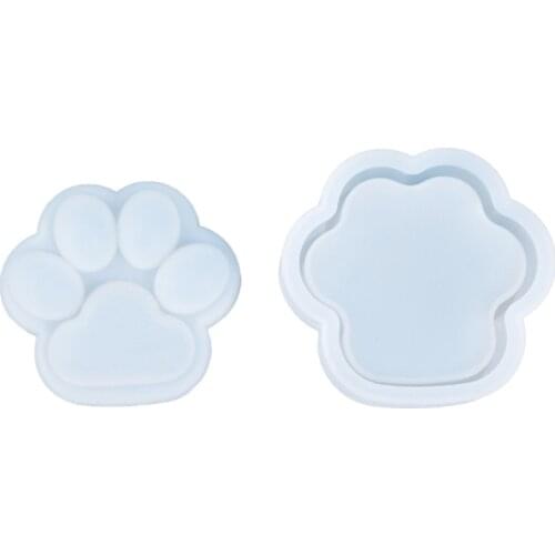 1 Set Cat Paw Storage Box Crystal Epoxy Resin Mold Jewelry Container DIY Tools Dropship