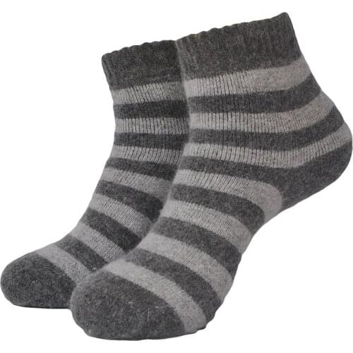 1 Pair Winter Warmer Rabbit Fur Whole Thick Thermo Socks Womers Socks Mens Socks